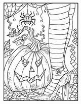 Spooky Witchy Fall Witch sketch template