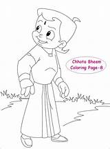 Bheem Chhota Coloring Kids Pdf Open Print  sketch template