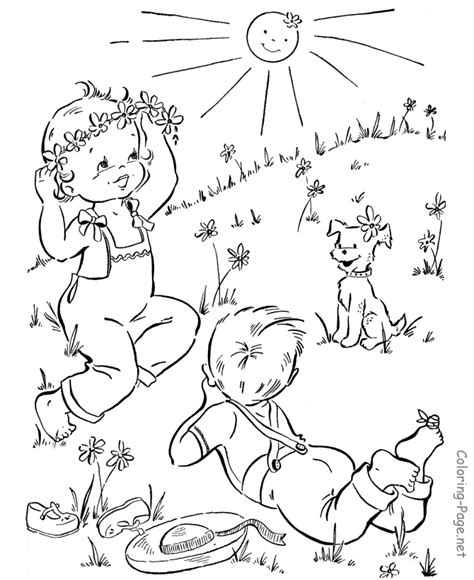 spring coloring pages nature  boys  printable coloring