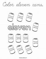 Coloring Eleven Cans Color Cursive Built California Usa sketch template