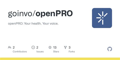 github goinvoopenpro openpro  health  voice
