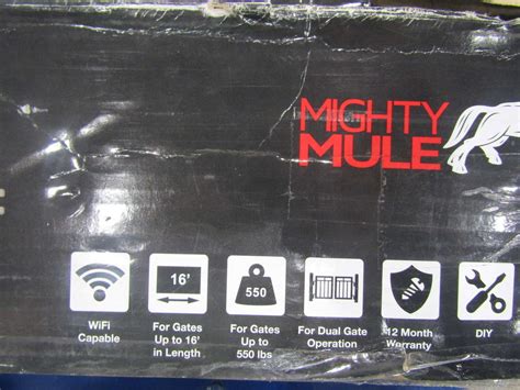 mighty mule mmw  ft cap  lbs cap dual medium duty smart gate opener ebay