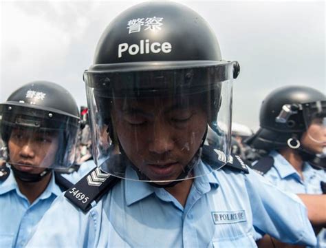 Hong Kong Protests Police Officers Upset At Being Un