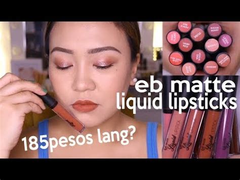 eb matte liquid lipstick swatches wear test youtube
