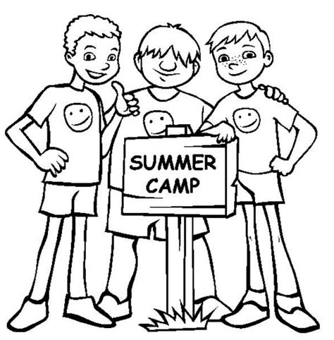 summer camp coloring page coloring book