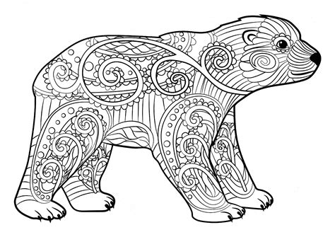 young bear  motifs bears kids coloring pages