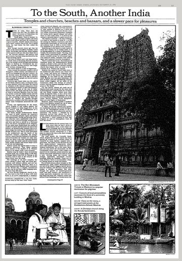 To The South Another India The New York Times