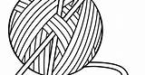 Needles Yarn Clip sketch template