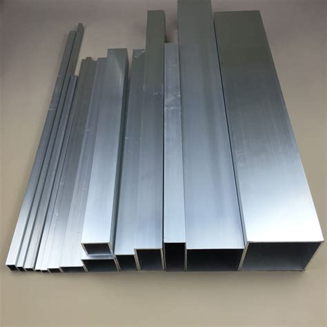 aluminium alloy square rectangular tube box section  sizes cm long ebay