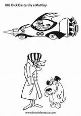 Wacky Barbera Muttley Dastardly Printablecolouringpages sketch template