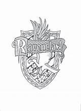 Ravenclaw Crest Hufflepuff Striking sketch template