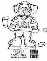 Coloring Pages Olympic Hockey Printable Mascots Nhl Ice Olympics Bear Sheets Getcolorings Getdrawings Color Mascot Library Winter Template Popular Dog sketch template