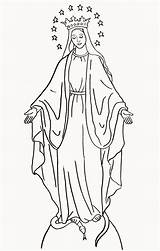 Stampare Miraculous Medal sketch template