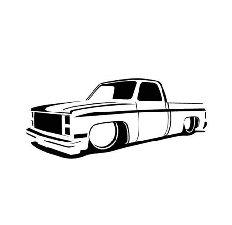73 87 chevy truck slammed lowrider dropped decal chevy trucks 87