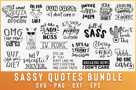 Sale 20 Sassy Quotes Bundle Svg Funny Quotes Bundle Svg