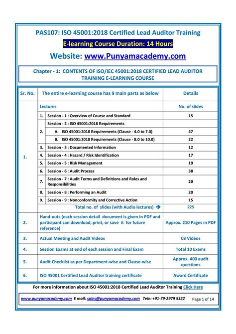learning   iso  lead auditor training  punyam academy