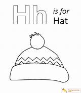 Hat Coloring Letter Printable Uppercase Lowercase Through Sheet Kids sketch template