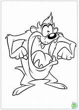 Coloring Taz Dinokids Devil Pages Tasmanian Tunes Looney Close sketch template