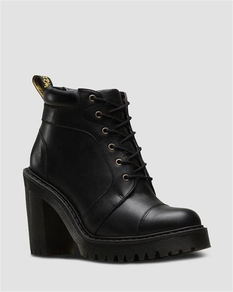 dr martens averil womens leather heeled ankle boots edgy boots heeled ankle boots leather heels