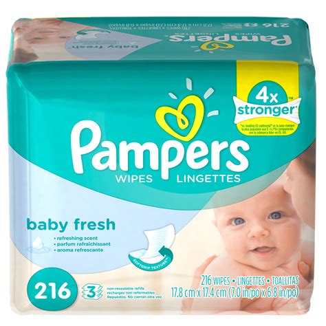pampers baby wipes baby fresh  refill packs  total wipes walmartcom walmartcom