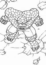 Coloring Fantastic Fantastiques Disegni Fantastico Quarteto Coisa Chose Fantastici Quattro Spiderman Fantastique Colorare Furioso Enerve Hellokids Cartoni sketch template