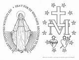 Medal Miraculous Coloring Catholic Catherine Laboure Humility St Joyfilledfamily Immaculate Conception Rosary Tattoo Pages Onyx Green Tattoos Back Formatted Front sketch template