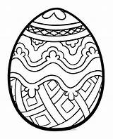 Easter Coloring Egg Pages Printable Getdrawings sketch template