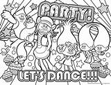 Trolls Printable Coloring Pages Troll Sheets Colouring Party Print sketch template