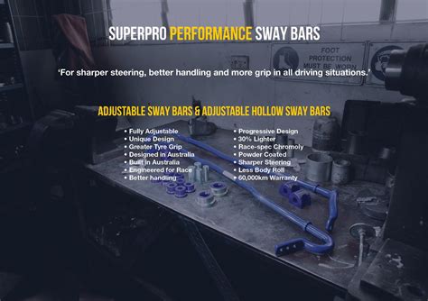 superpro sway bar kits performance wd sway bars