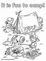 Camping Coloring Pages Sheets Summer Camp School Preschool Kids Tent Color Toddlers Drawing Activities Printables Fun Printable Reading Colouring June sketch template