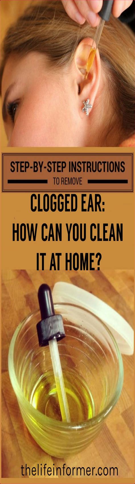 clogged ear    clean   home healthy fitness health