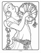 Mucha Coloring Pages Alphonse Getdrawings sketch template