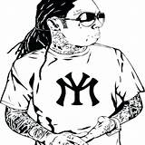 Wayne Lil Coloring Pages Clipart Drawing Money Young Am Drawings Cartoon Datpiff Mixtape Getdrawings Luxury Getcolorings Clipground sketch template