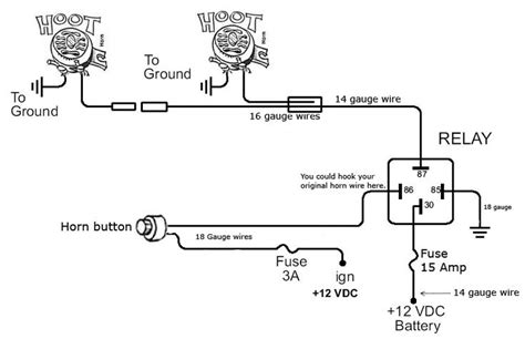 car horn wiring diagrams printable  jac scheme