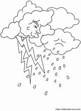 Coloring Rain Pages Storm Cloud Lightning Weather Clouds Color Drawing Cartoon Stratus Clip Printable Getdrawings Designlooter Getcolorings Comments Popular 98kb sketch template