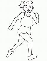 Coloring Runners Gymnastics sketch template