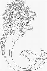 Mermaid Coloring Pages Printable Adults Mermaids Drawing Coloring4free Sheets Print Realistic Kids Getdrawings Cliparts Popular Anime Real Book Coloringhome sketch template