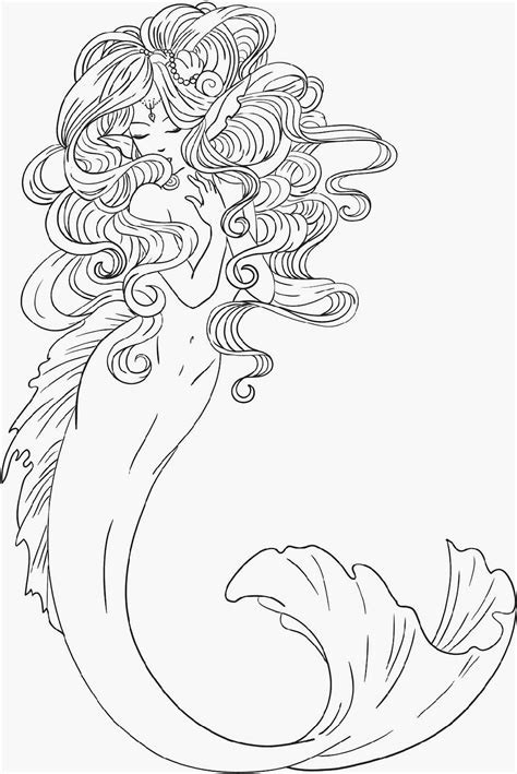 mermaid coloring pages  adults clip art library
