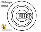 Coloring Pages Cubs Baseball Chicago Logo Mlb Team Kids Stencil Major League Sports Mascot Printable Boys Red Book Drawing Print sketch template