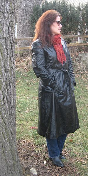 My Black Leather Trenchcoat Jill Cataldo