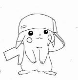 Pikachu Coloring Pages Printable Pokemon Cute sketch template