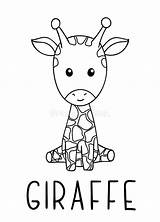 Giraffe Doodles sketch template