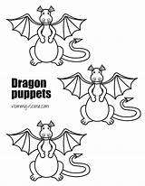 Puppet Dragon Paper Coloring Template Puppets Pages Printable Show Marvellous Getcolorings Chow Snack Kids Print Cute Color sketch template