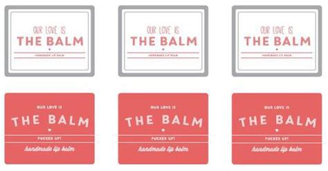 downloadable  printable lip balm label template printable