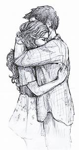 Hugging sketch template