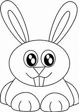 Bunny Coloring Rabbit Pages Printable Face Cute Ears Print Easter Drawing Simple Easy Color Kids Sheets Cartoon Rabbits Thingkid Getcolorings sketch template