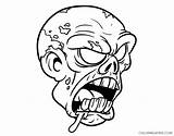 Coloring Pages Scary Coloring4free Zombie Face Related Posts sketch template