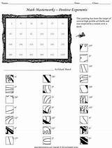 Math Masterworks Exponents Positive Coloring 2755 Followers sketch template