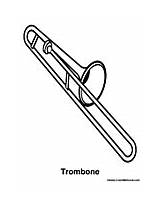 Trombone Instrument Coloring Pages Music Flute Musical Instruments Colormegood Template sketch template