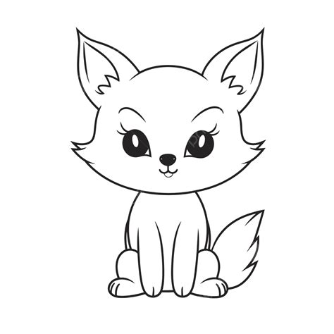 cute cartoon fox coloring page  printable coloring pages